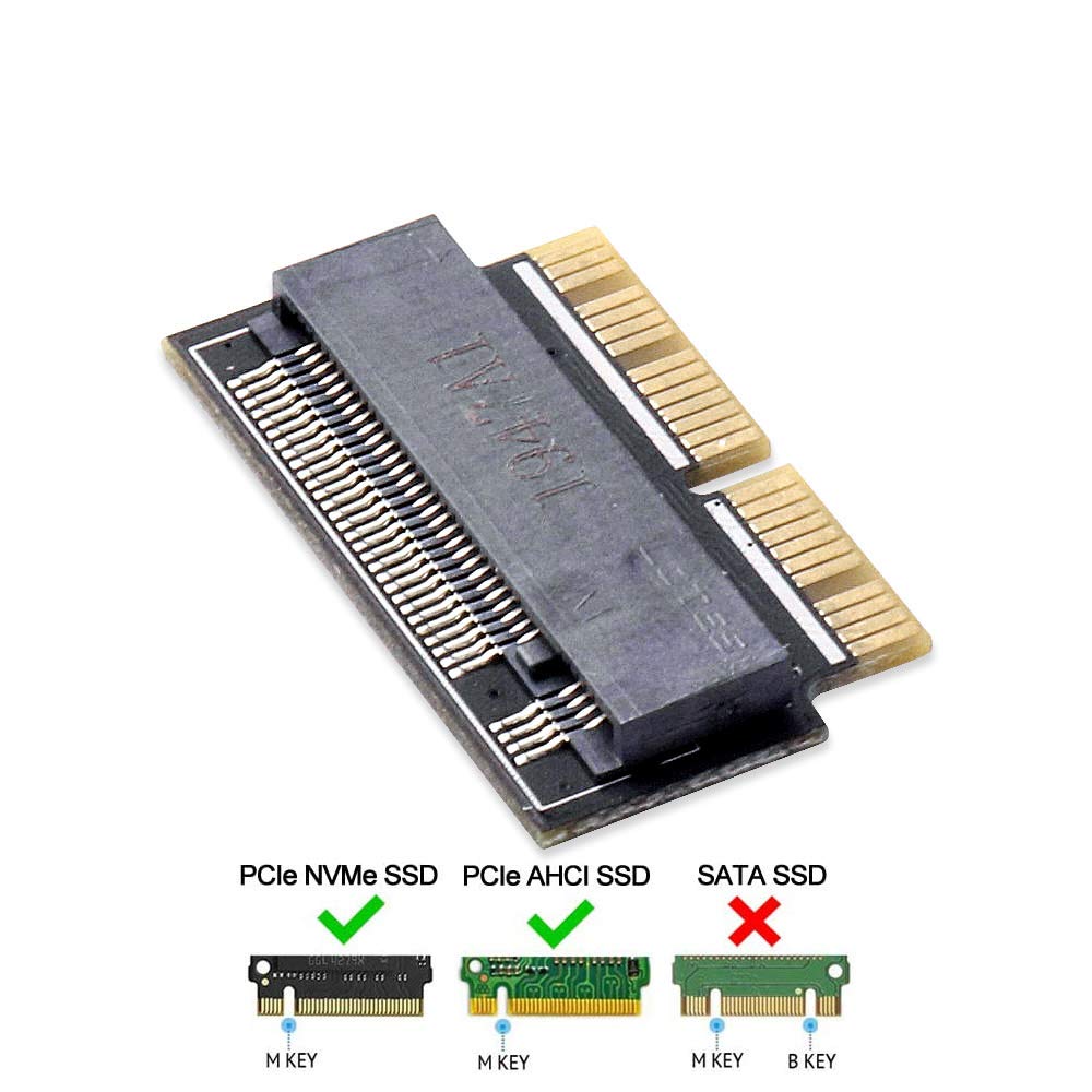 Huyun M.2 Nvme Ssd Convert Adapter For Macbook Air Pro Retina Mid 2013 2014 2015 2016 2017 Nvme & Ahci Ssd Upgraded Fit For A1465 A1466 A1398 A1502 (1X M.2 Nvme Ssd Convert Adapter)